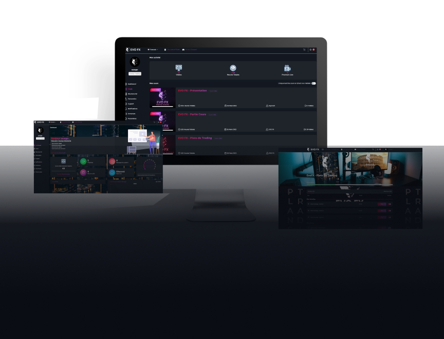 image de présentation du dashboard de evo une fois connecté
